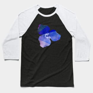 Triangle flower watercolor, blue and purple Baseball T-Shirt